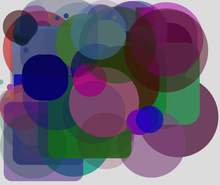 Random coloured shapes